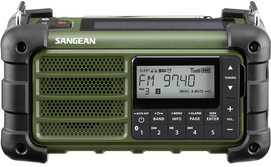 Sangean MMR99 – grön vevradio med Bluetooth och solpanel