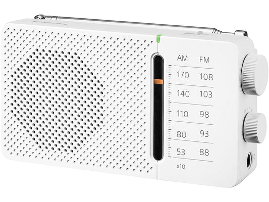 Sangean SR36 – vit batteridriven fickradio med FM/AM